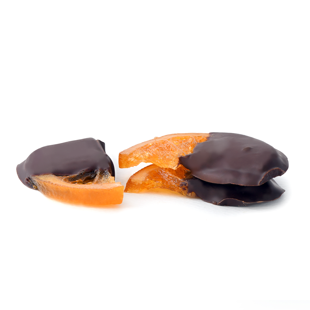 ORANGE SLICES WITH DARK CHOCOLATE